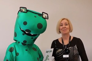 Roary the Dinosaur and Shirley the Librarian