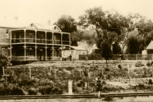 A building near the train line