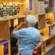 A lady exploring an exhibition